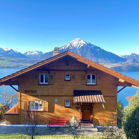 Chalet Egglen "Typical Swiss House, Best Views, Private Jacuzzi" ジーグリスヴィル エクステリア 写真