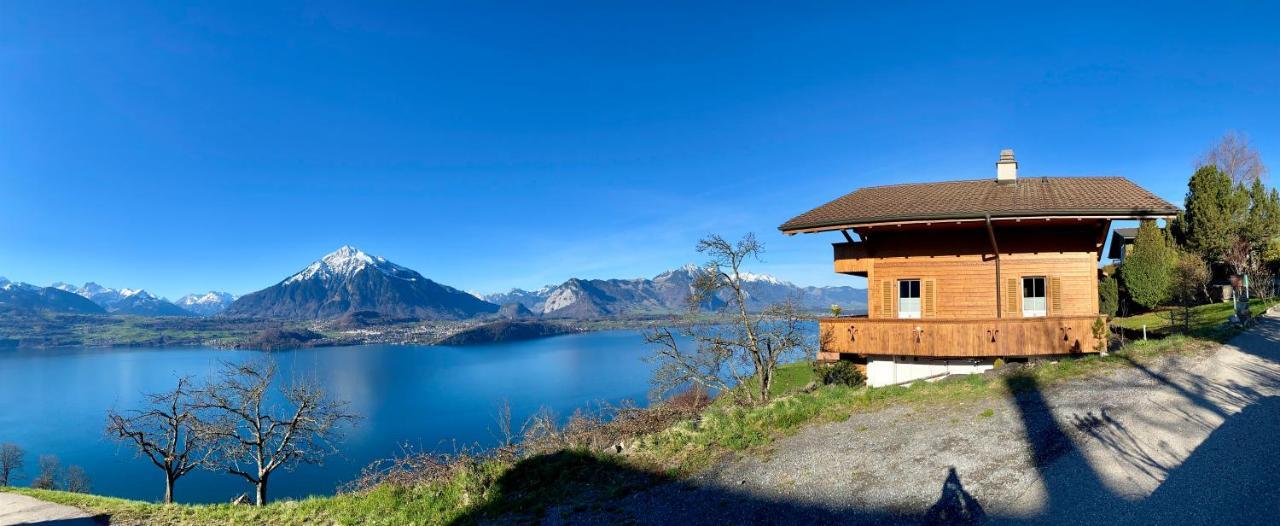 Chalet Egglen "Typical Swiss House, Best Views, Private Jacuzzi" ジーグリスヴィル エクステリア 写真