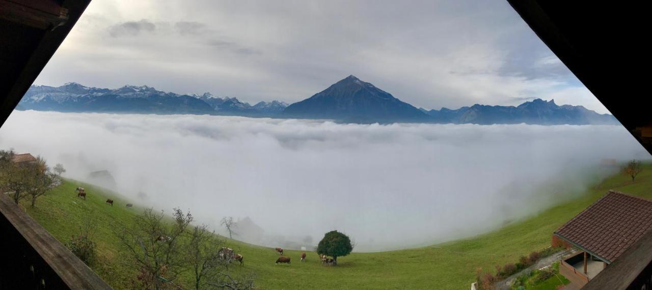 Chalet Egglen "Typical Swiss House, Best Views, Private Jacuzzi" ジーグリスヴィル エクステリア 写真
